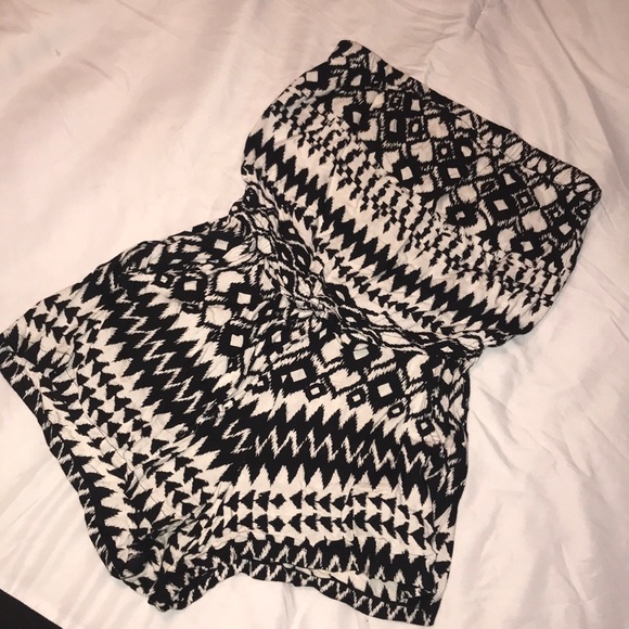 Angie Pants - Aztec Printed Strapless Romper